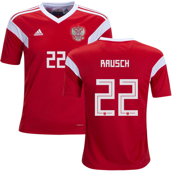 Russia #22 Rausch Home Kid Soccer Country Jersey
